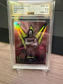Bradshaw 2025 Topps Finest Red 10/10 AGS GEM-MT 10