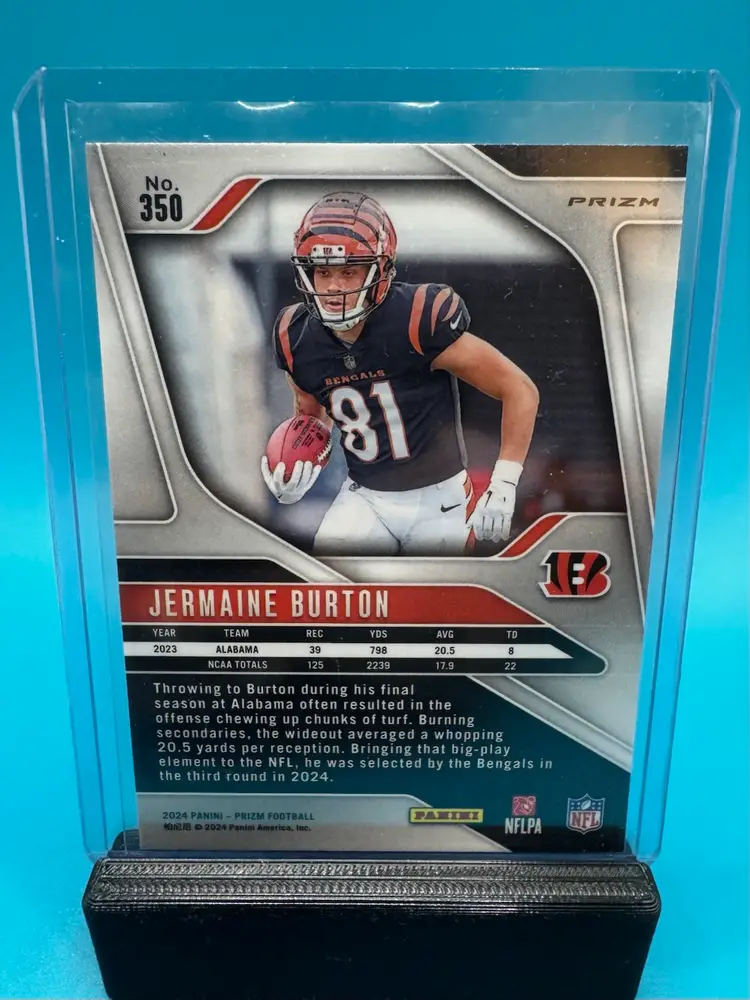 Jermaine Burton Prizm Neon Green Pulsar RC Cincinnati Bengals