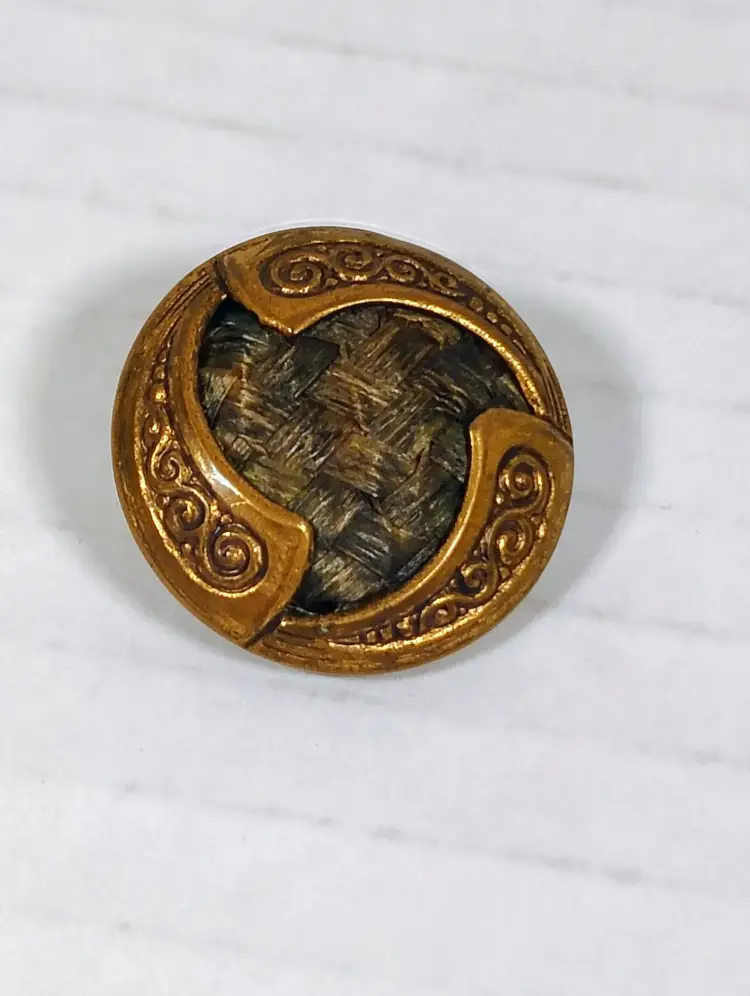 Victorian Hair Button Mourning Remembrance Keepsake