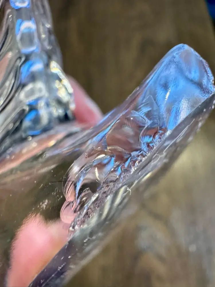 Vintage 1900’s Heisey Crystal Goose Wings Half Up / Down. See call out in pictures. 4.5” tall 9” wide