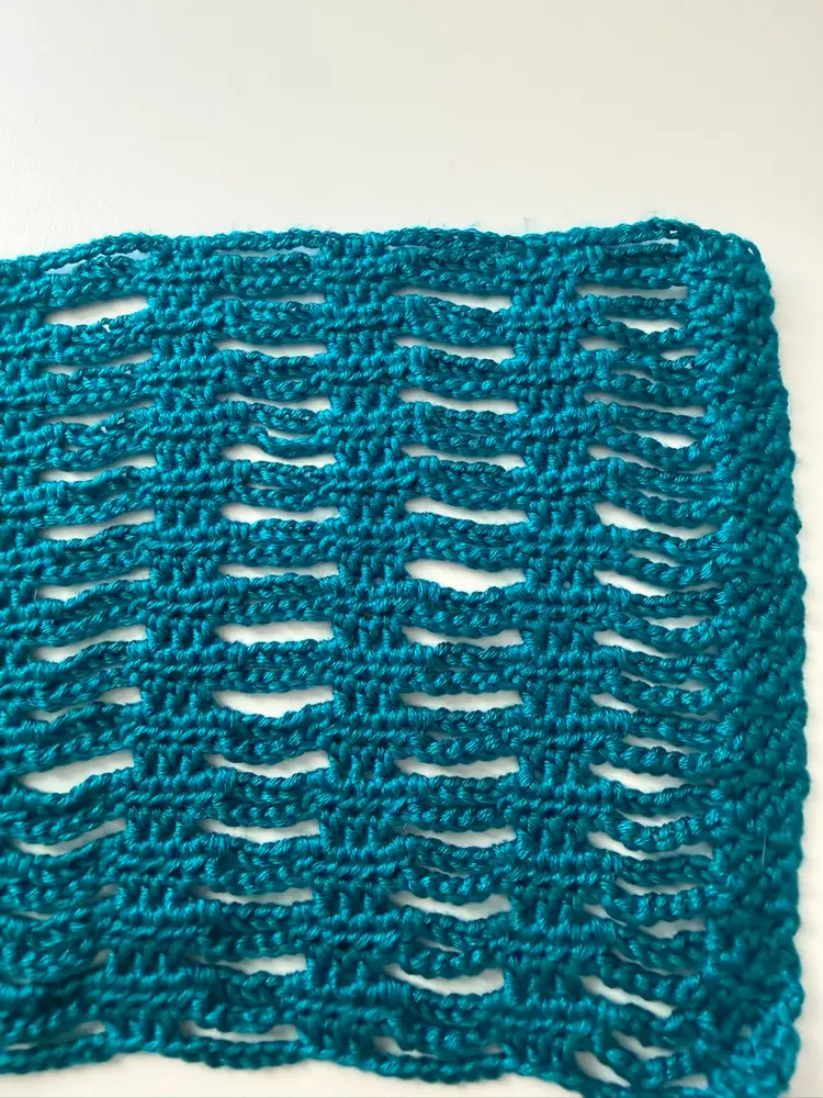 Dark Teal Crochet Scarf