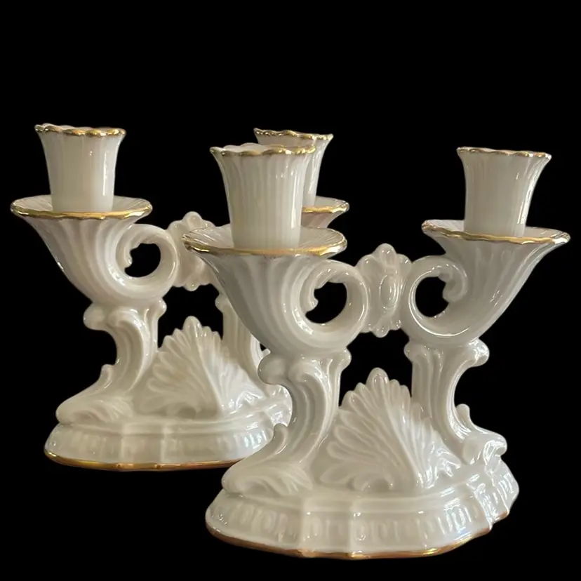 Pair Of RARE Lenox Double Candelabras