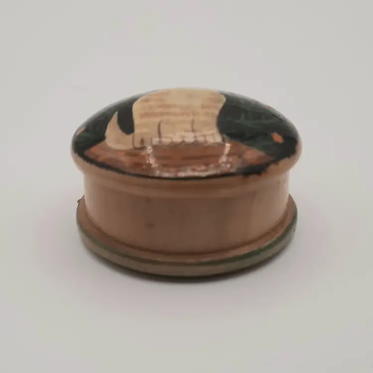 Vintage Handpainted Cat Wooden Trinket Box