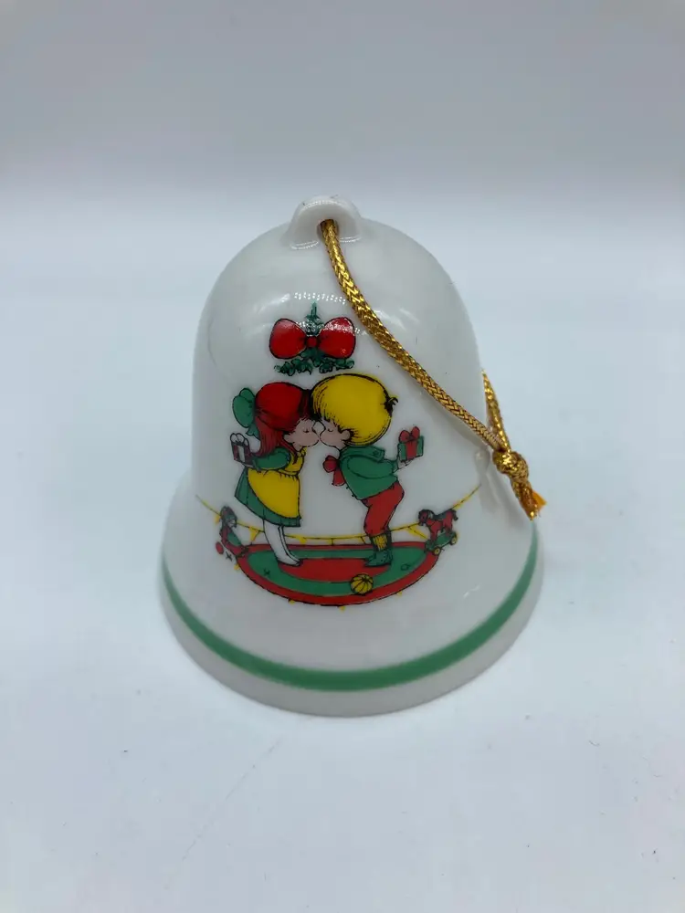 Vintage Joan Walsh Anglund 1972 Christmas Bell Ornament