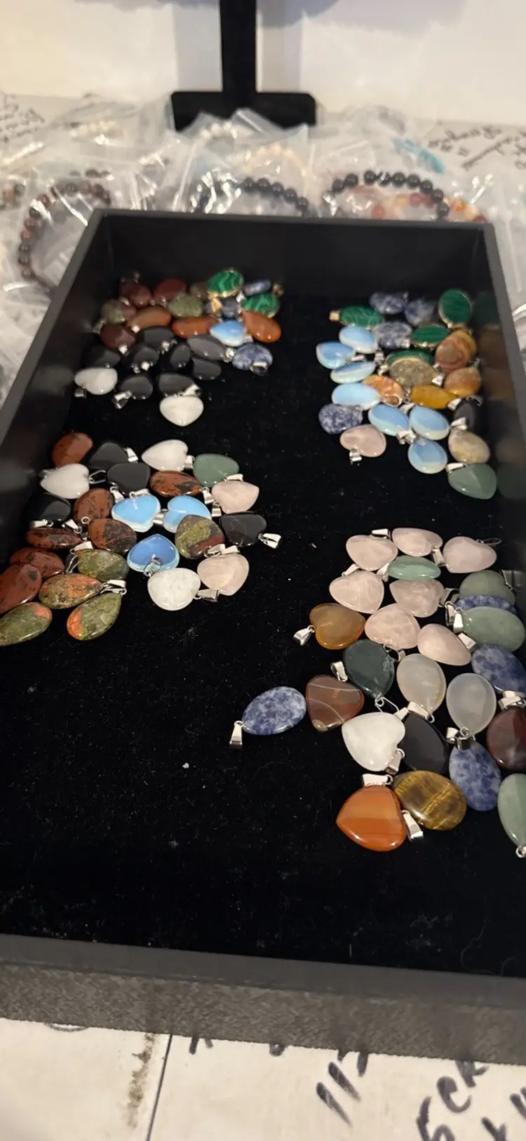 100 Polished Stone Necklace Pendants