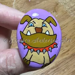 2207 Painted Stone Fridge Magnet