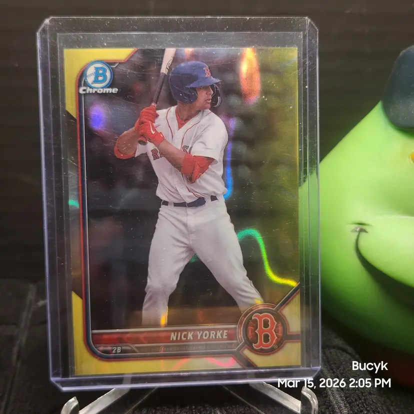 2022 Bowman Chrome Yellow Lava - Nick Yorke Boston Red Sox 67/75