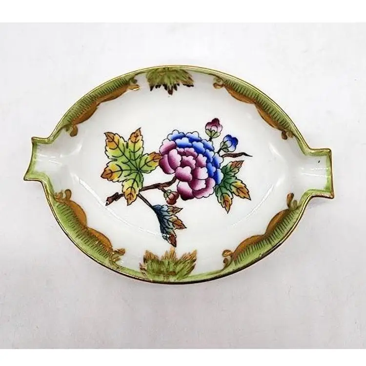 Herend Hungary Porcelain Mini Ashtray, Trinket Dish
