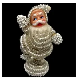 Vintage Beaded Santa