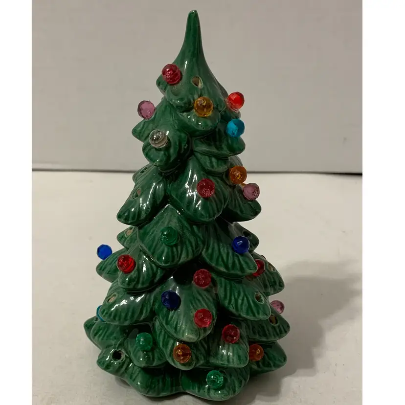 Miniature 6” Hobbyist Ceramic Christmas Tree- Needs Some Bulbs 