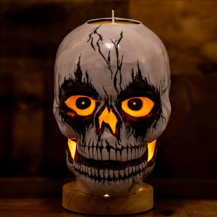 GLOW CANDLE: JS-3000-STONE FACE SMILE