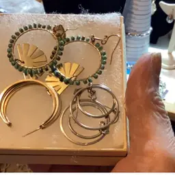 Three pairs of earrings