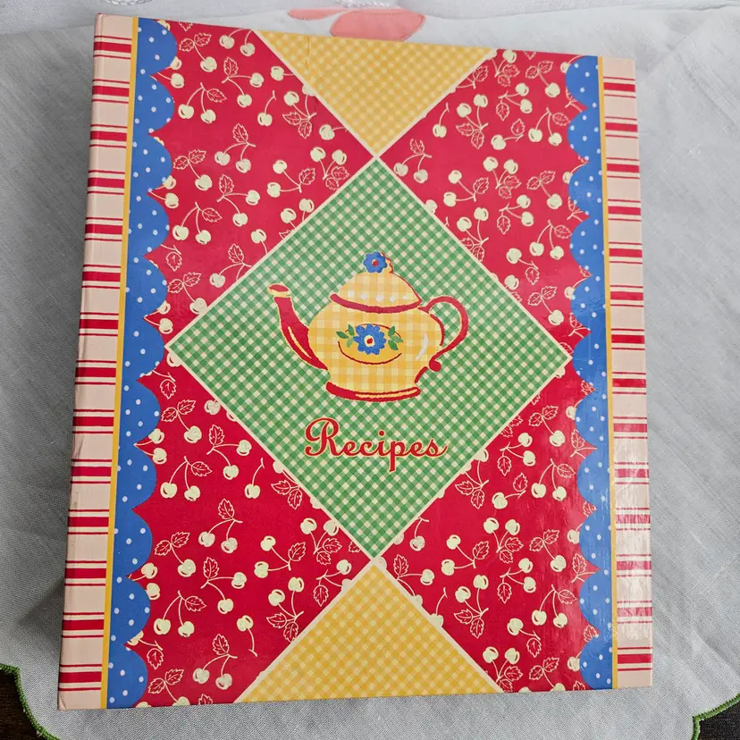 Vintage Hallmark Recipe Book Refillable Pages 90s Farmhouse Style