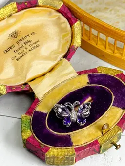 Sterling Silver Amethyst Butterfly Pendant