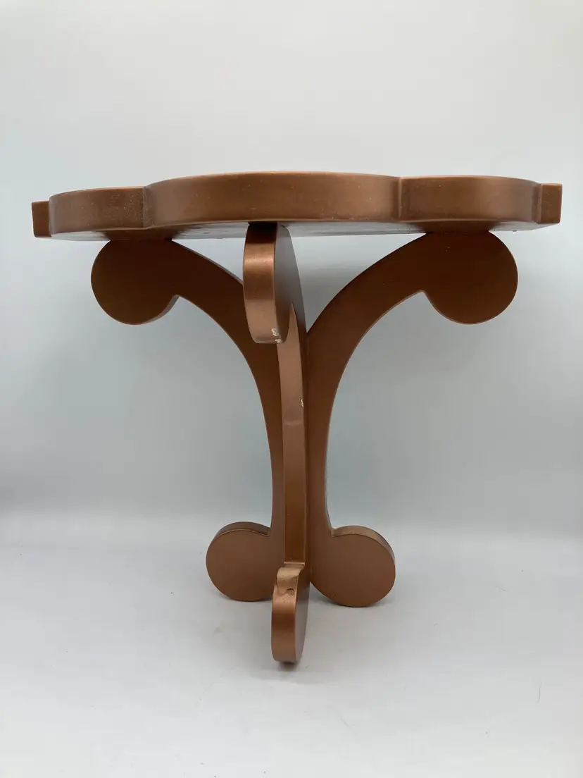 Wooden Bronze Painted Shelf