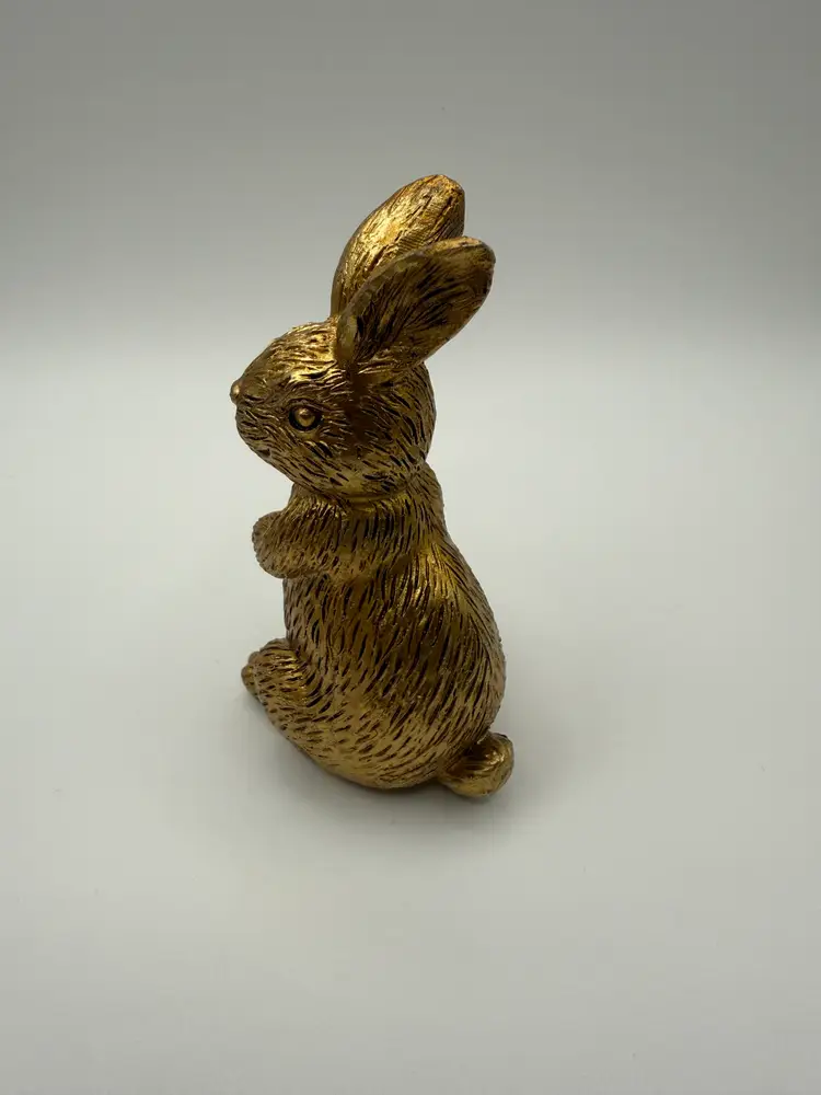Gold-toned Rabbit Bunny Figurine
