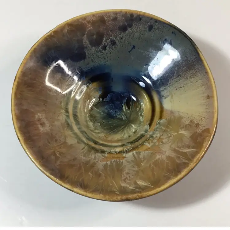 Campbell Cristalline Glaze Pottery Bowl 5.25"