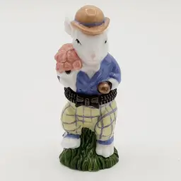 Easter Bunny in Suit and Hat Trinket Box Midwest of Cannon Falls