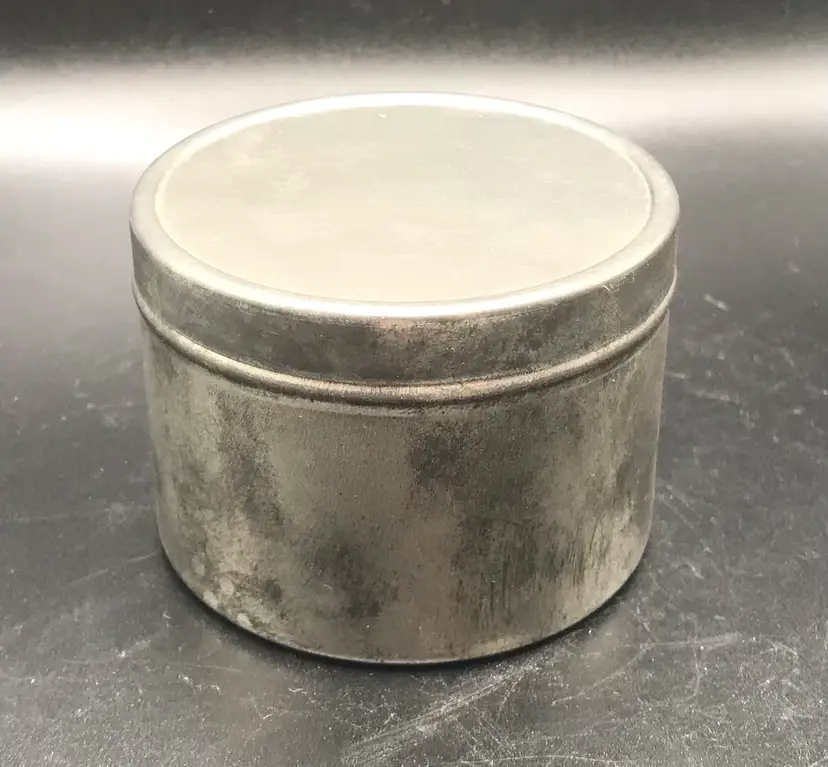 Vintage Metal Box 3”x3” Empty Primitive Industrial Farmhouse