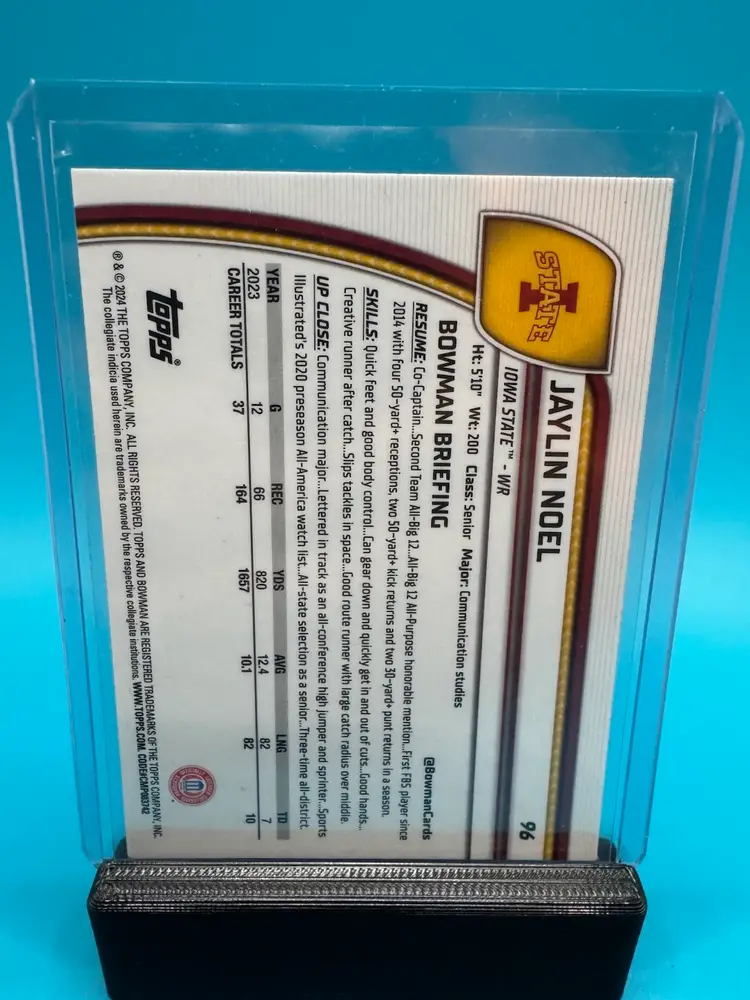 Jaylin Noel 1st Bowman Chrome U Sapphire Houston Texans