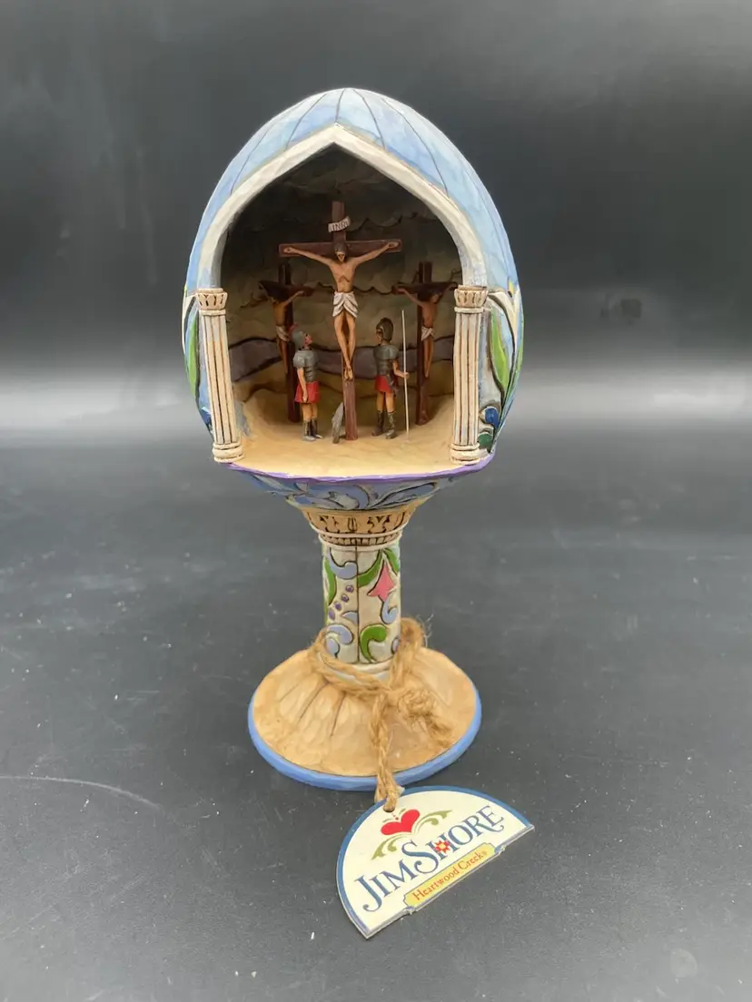 Jim Shore “Into Your Hands I Commit My Spirit” Crucifix Diorama Easter Egg