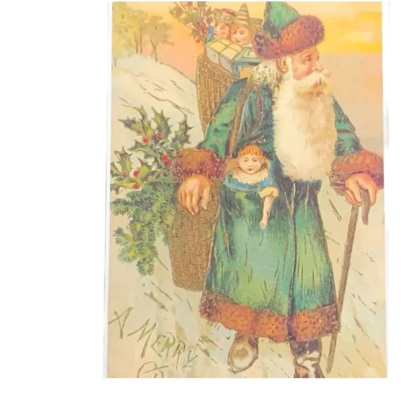 Vintage Christmas Postcard Code 1989 by Leisure Arts, P.O. Box 5595, Little Rock, AR 72215
