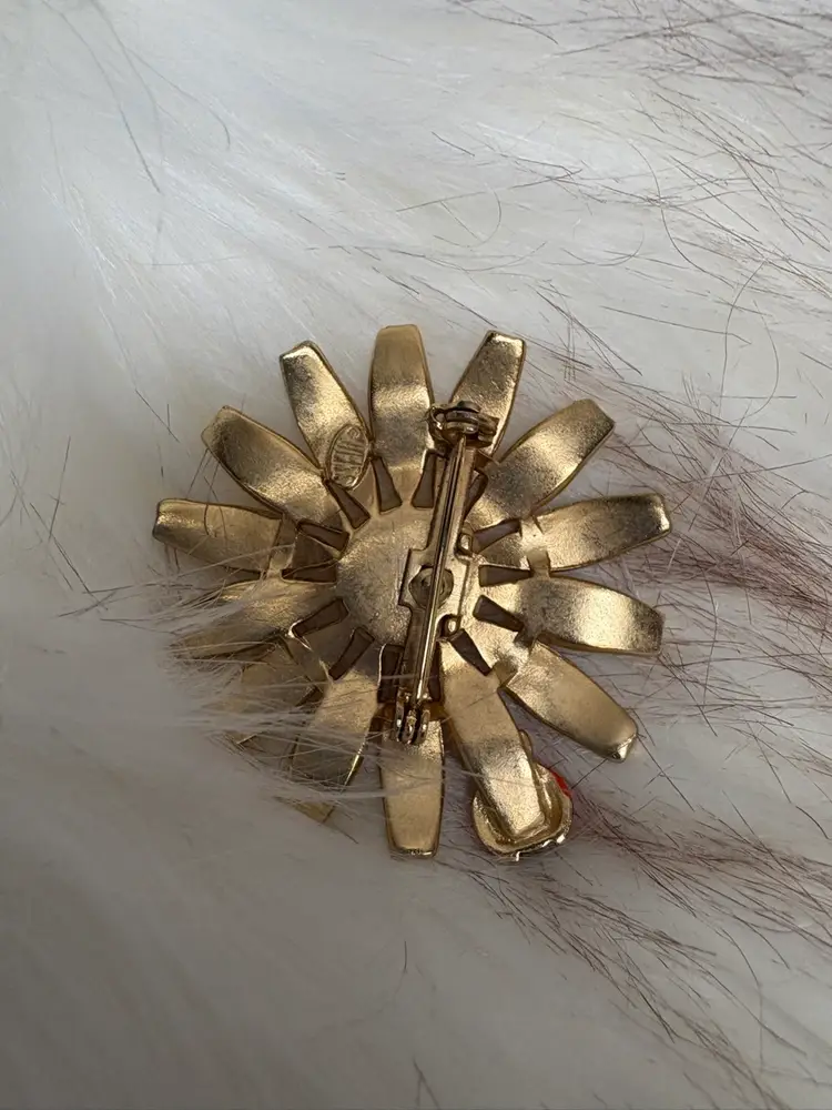 Ladybug Brooch. Signed Weiss