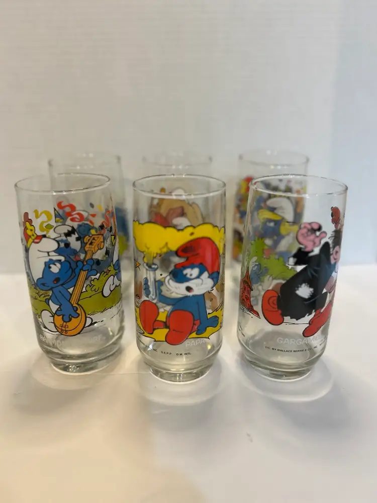 Smurf Glasses 6 1982-1983 Hardee’s