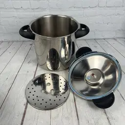 Kuhn Rikon Duromatic 8L Pressure Cooker INOX 18/10 Stock Pot 3044 Steam Rack