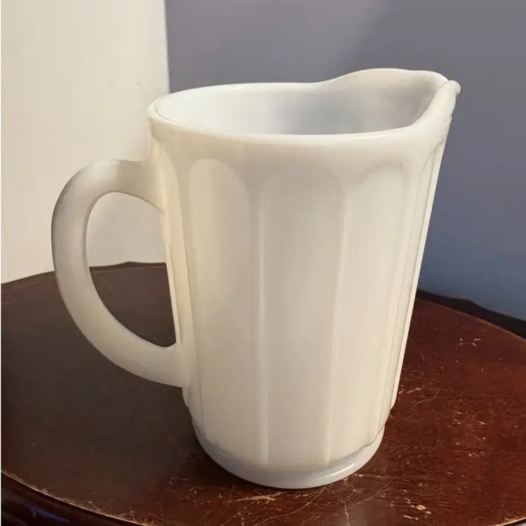 Hazel Atlas Ribbon Paneled Syrup Pitcher