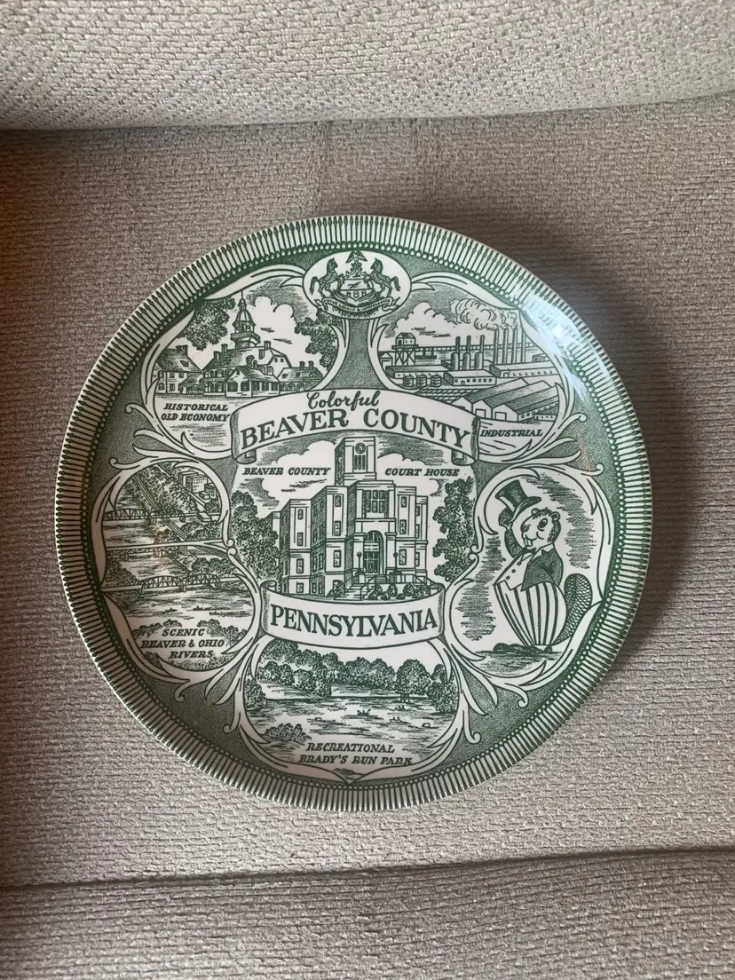 Beaver County Pennsylvania Collector Plate