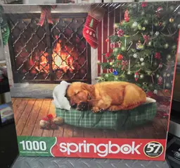 1000 Piece Christmas Puppy Puzzle new sealed.