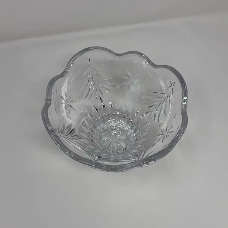 Crystal Bowl With Snowflakes and Trees