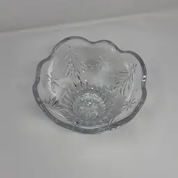 Crystal Bowl With Snowflakes and Trees