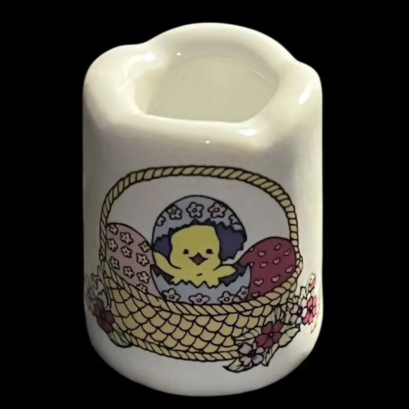 Vintage West Germany Porcelain Easter Miniature Candle Holder