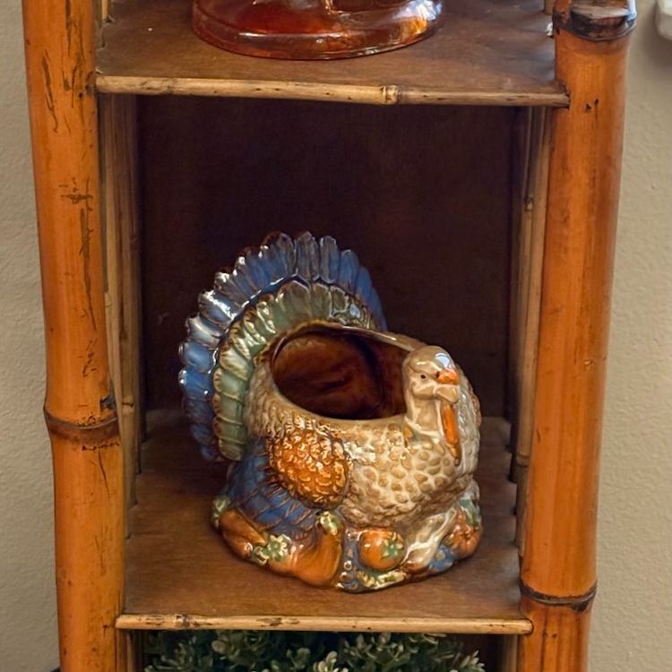 Vintage Turkey Planter Or Serving Bowl