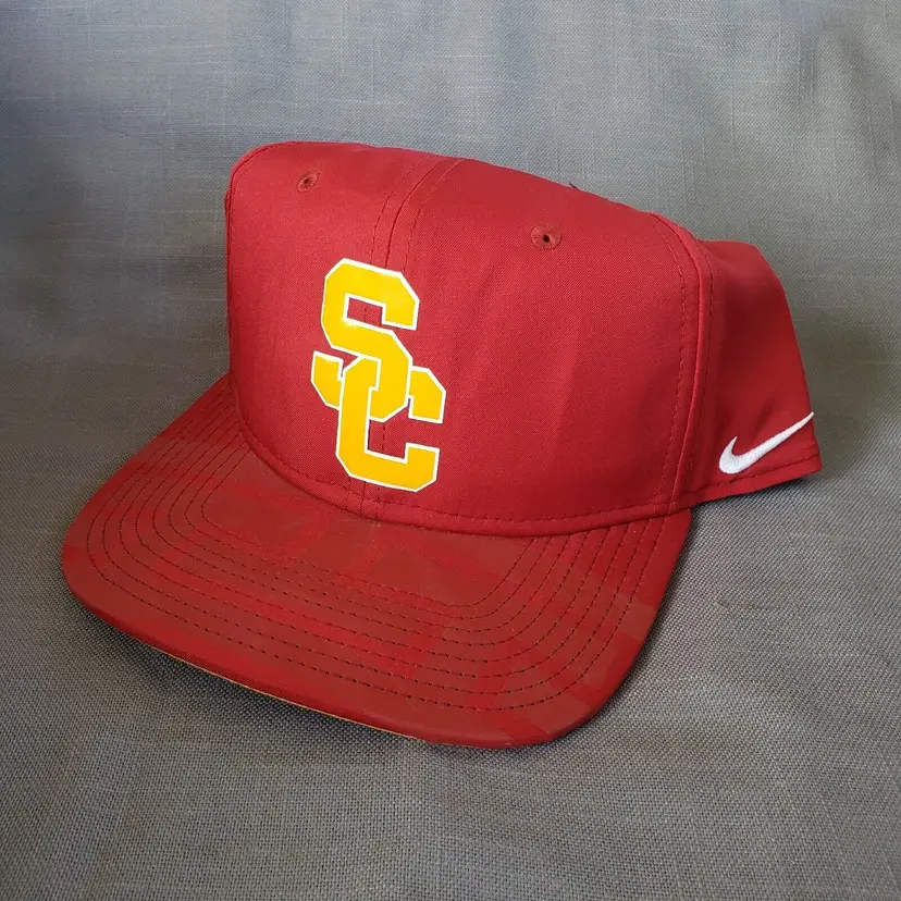 Nike SC TROJANS Ball Cap / Hat Dri-Fit Red Yellow and White - READ DESCRIPTION