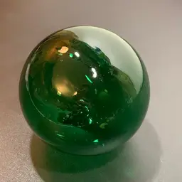 Vintage Green Hand Blown Glass Float