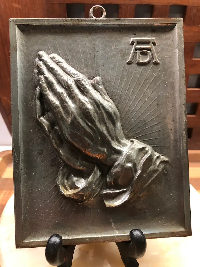 Vintage Albrecht Durer Praying Hands Plaque Austria 5.75” x 4.25”
