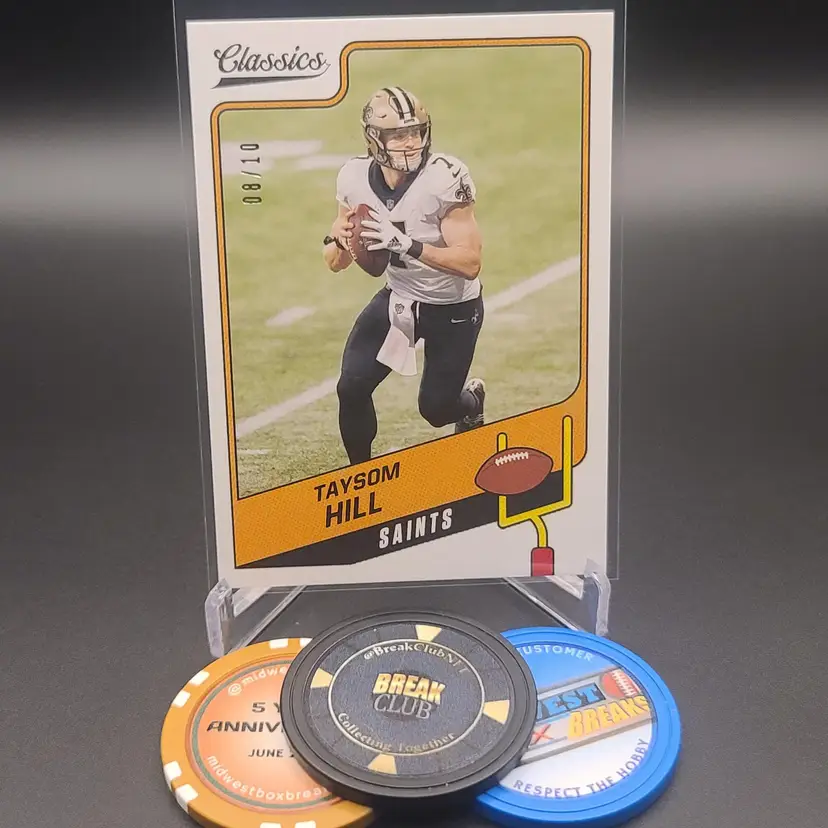 Taysom Hill 2021 Panini Classics Football Glossy Parallel Numbered 8/10 Card # 14 - New Orleans Saints Football Card