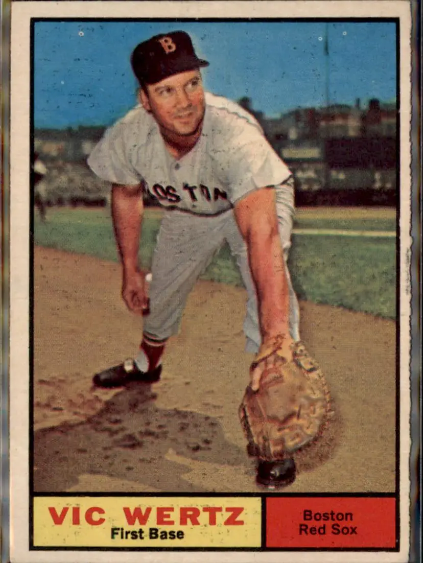 1961 Topps #340 Vic Wertz - ( ) - Boston Red Sox
