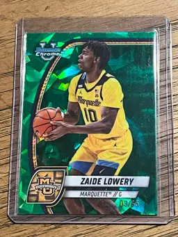 Zaide Lowery Bowman Chrome U Sapphire Green Refractor 03/65
