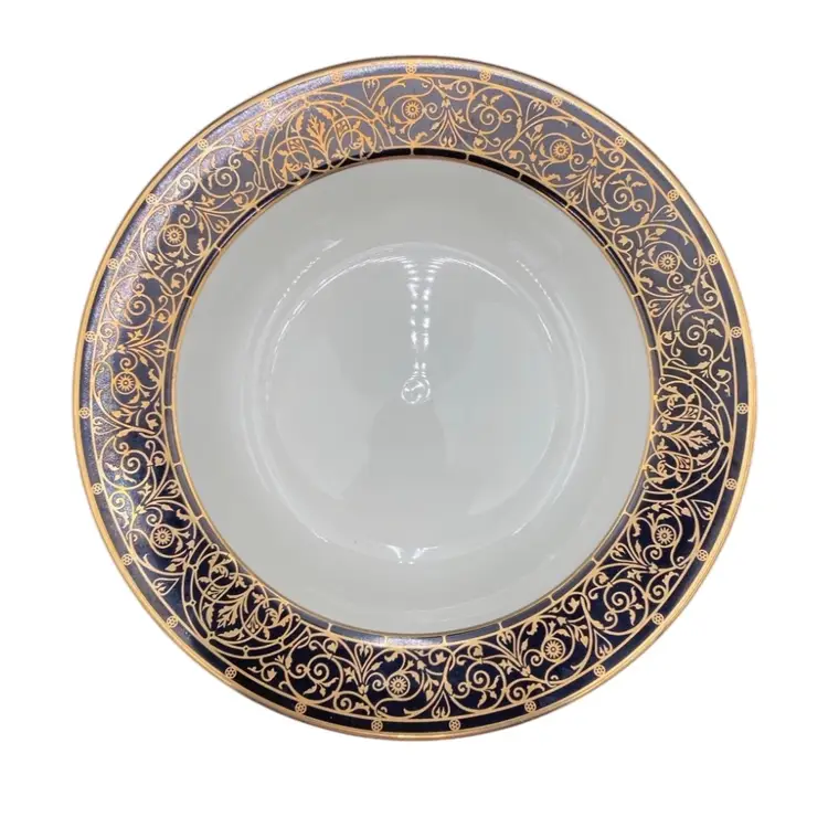 Vintage Mikasa 'Victorian Ebony' Rim Soup Bowl, Pattern L3105, MINT