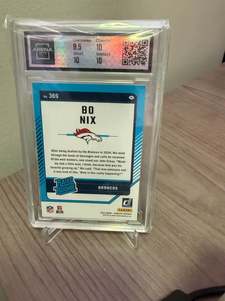 Bo Nix 2024 Donruss Rated Rookie Arena Club 10
