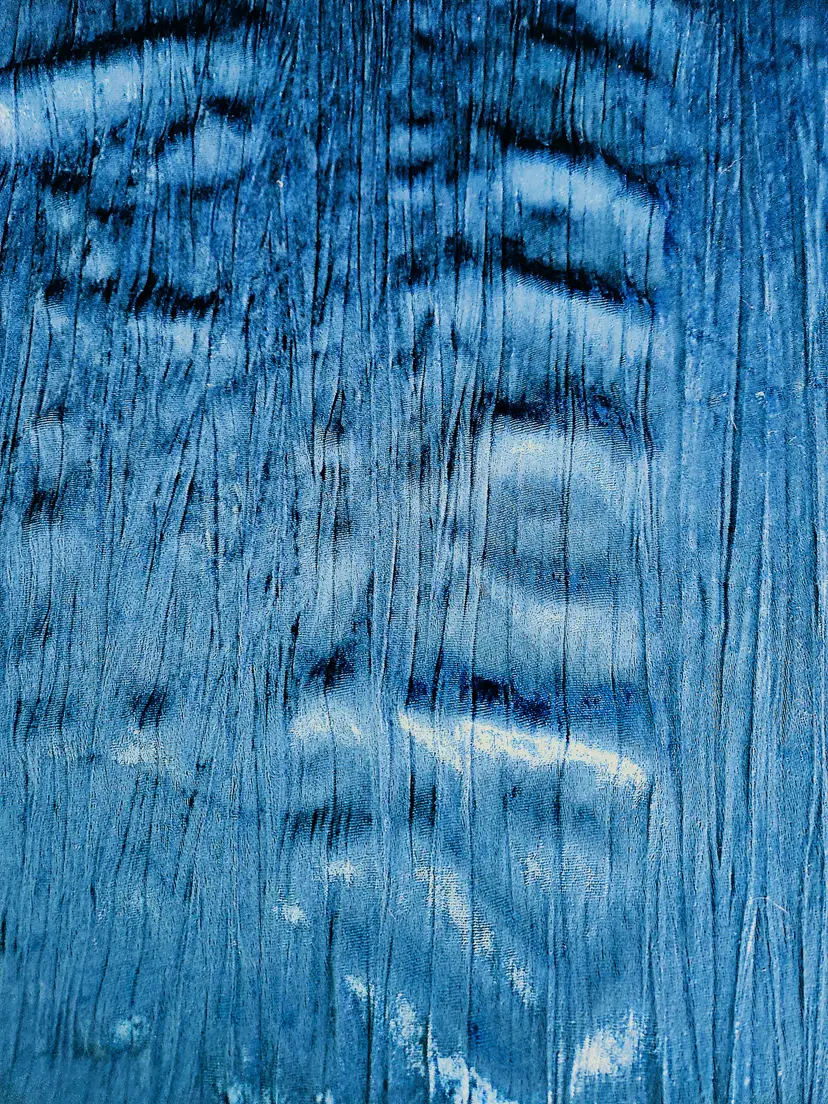 Blue Crinkled Velveteen