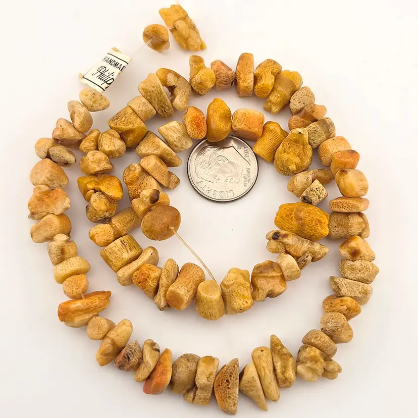 Vintage sponge coral bead strand #BC136