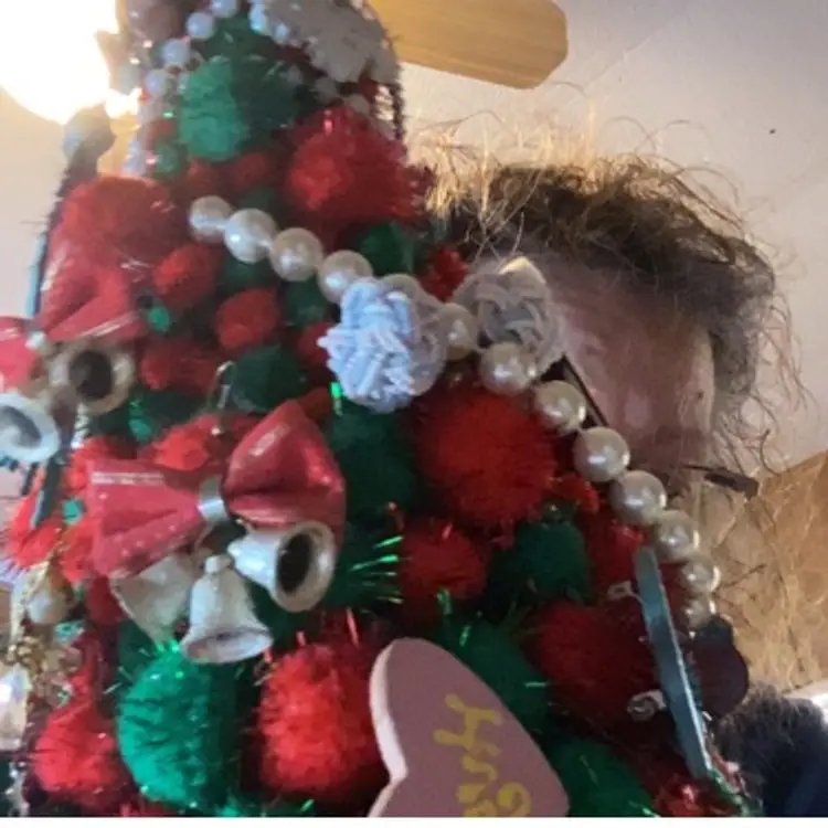 Original handmade Christmas tree with all the bling on it made by me