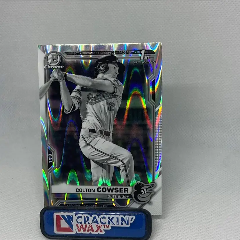 Colton Cowser 2021 Bowman Draft Black/White Ray Wave Baltimore Orioles