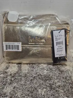 New Nicole Miller Gold Purse