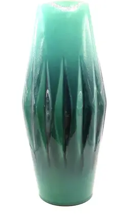 Royal Haeger Tall Architectual Vase Mid Century Modern Modernist Green R1877-S